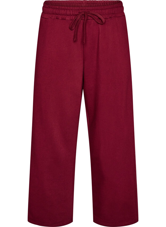 Joggebukser med lommer, R&oslash;d, Packshot image number 0