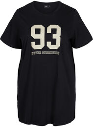 Oversize pysjamas T-skjorte i økologisk bomull, Black w. 93