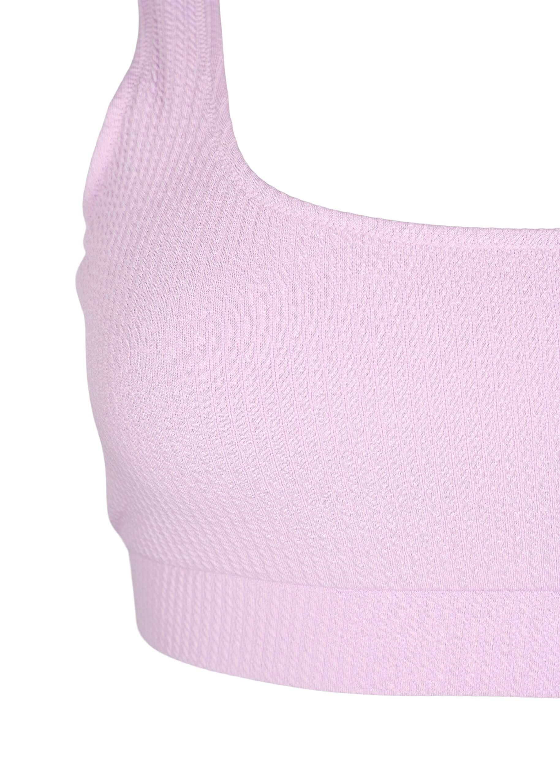 Zizzi Bikinitopp med crepe struktur, Orchid Bouquet, Packshot image number 2