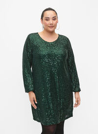 Kort paljettkjole med lange ermer, Scarab, Model