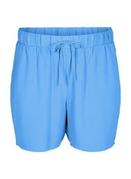 Shorts med lommer og elastisk linning, Bl&aring;