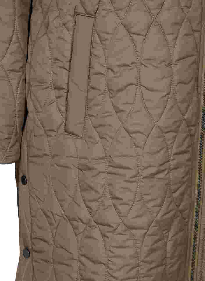 Quiltet termojakke med glidelås og lommer, Falcon, Packshot image number 3