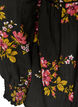 Langermet bluse med blomstertrykk, Svart, Packshot image number 3
