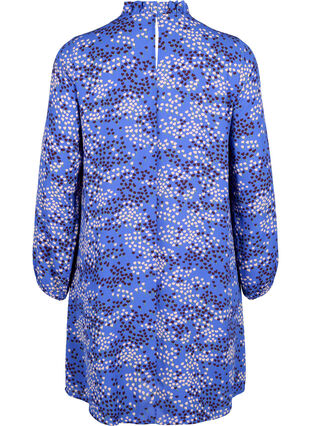FLASH – Langermet kjole med trykk, Dazzling Blue AOP, Packshot image number 1