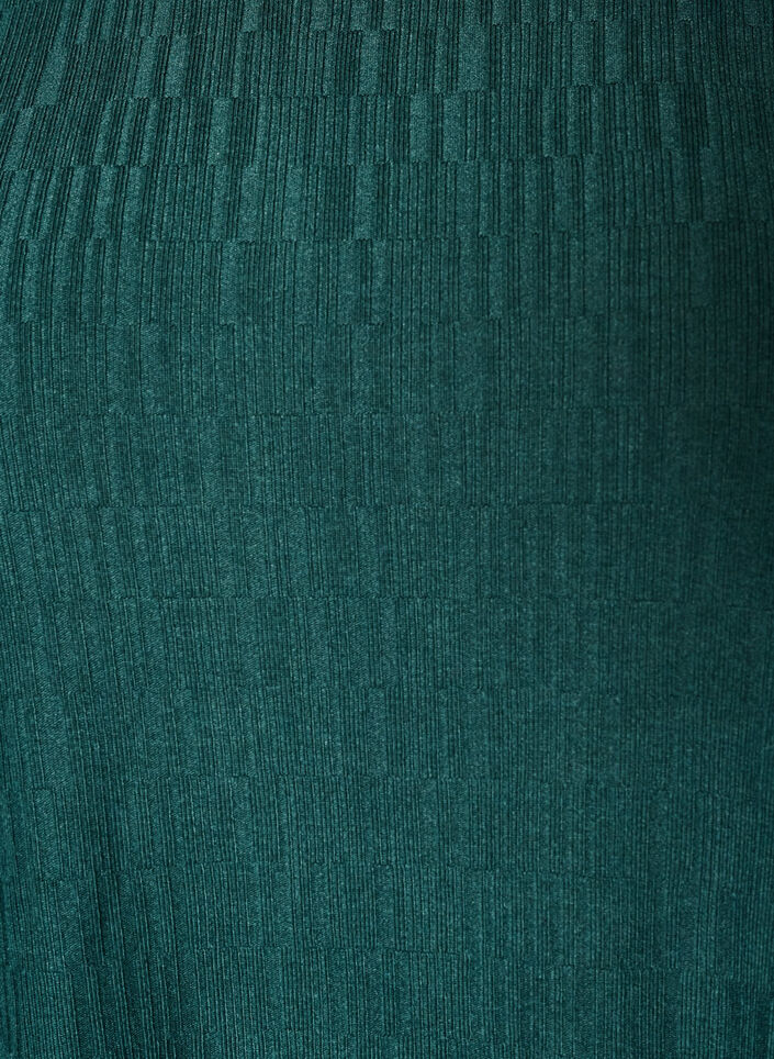 Kjole med ballongform og struktur, Gr&oslash;nn, Packshot image number 2