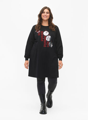 Julegenserkjole, Black HO HO HO, Model image number 2