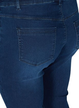 Zizzi Jeggings i bomullsblanding, Dark blue denim, Packshot image number 3
