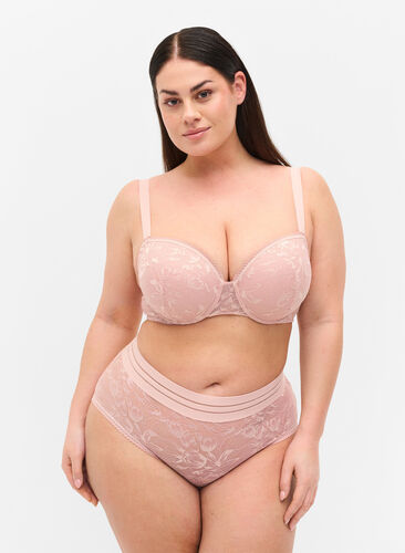 Blondetruse med høyt liv, Pale Mauve, Model image number 0