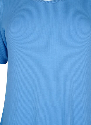 Zizzi Kortermet midikjole i ribbestrikket viskosekvalitet, Marina, Packshot image number 2