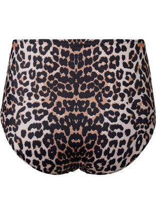 Zizzi Bikinitruse med høyt liv og mønster, Brun, Packshot image number 1