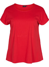 T-skjorte i bomullsmiks, Tango Red