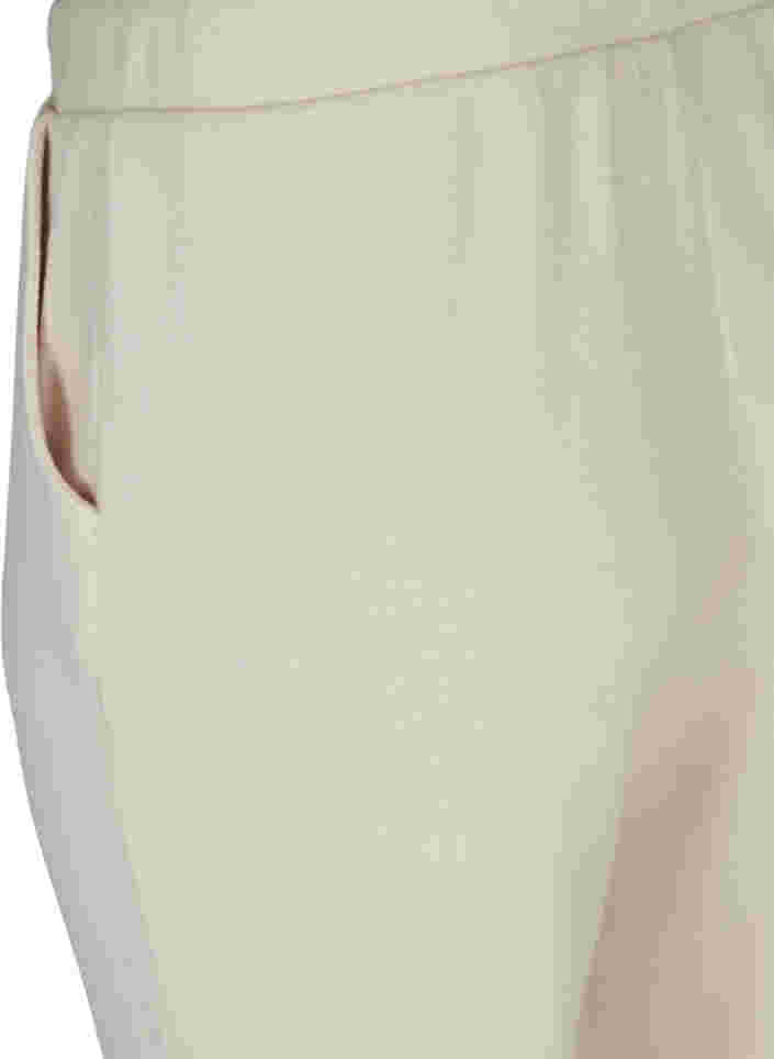 Bukser med lommer og knyting, Sand, Packshot image number 3