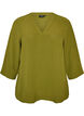 Bluse med 3/4 ermer, Gr&oslash;nn, Packshot image number 0