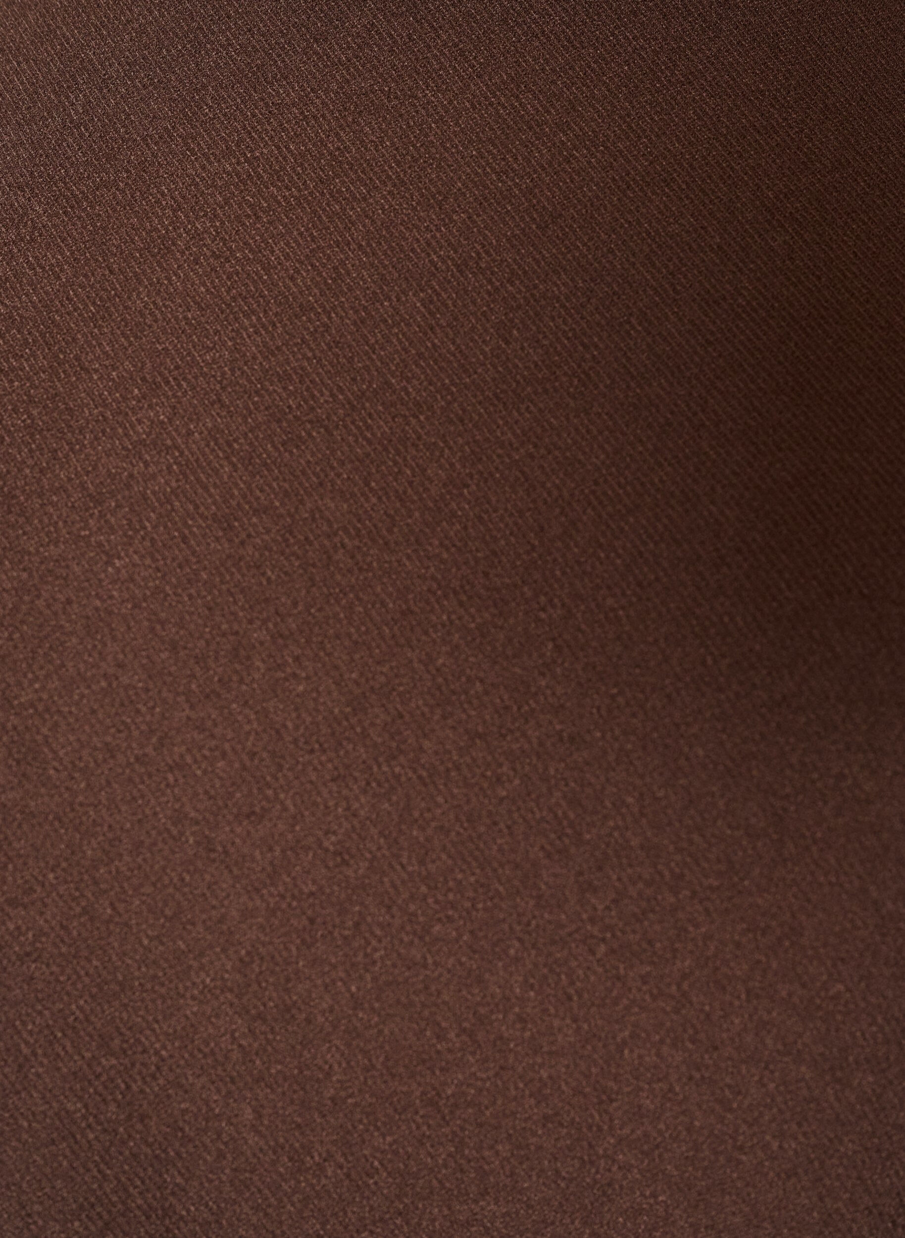 ZizziJerseykjole med drapering og dekorativ spenne, Brun, Packshot image number 2