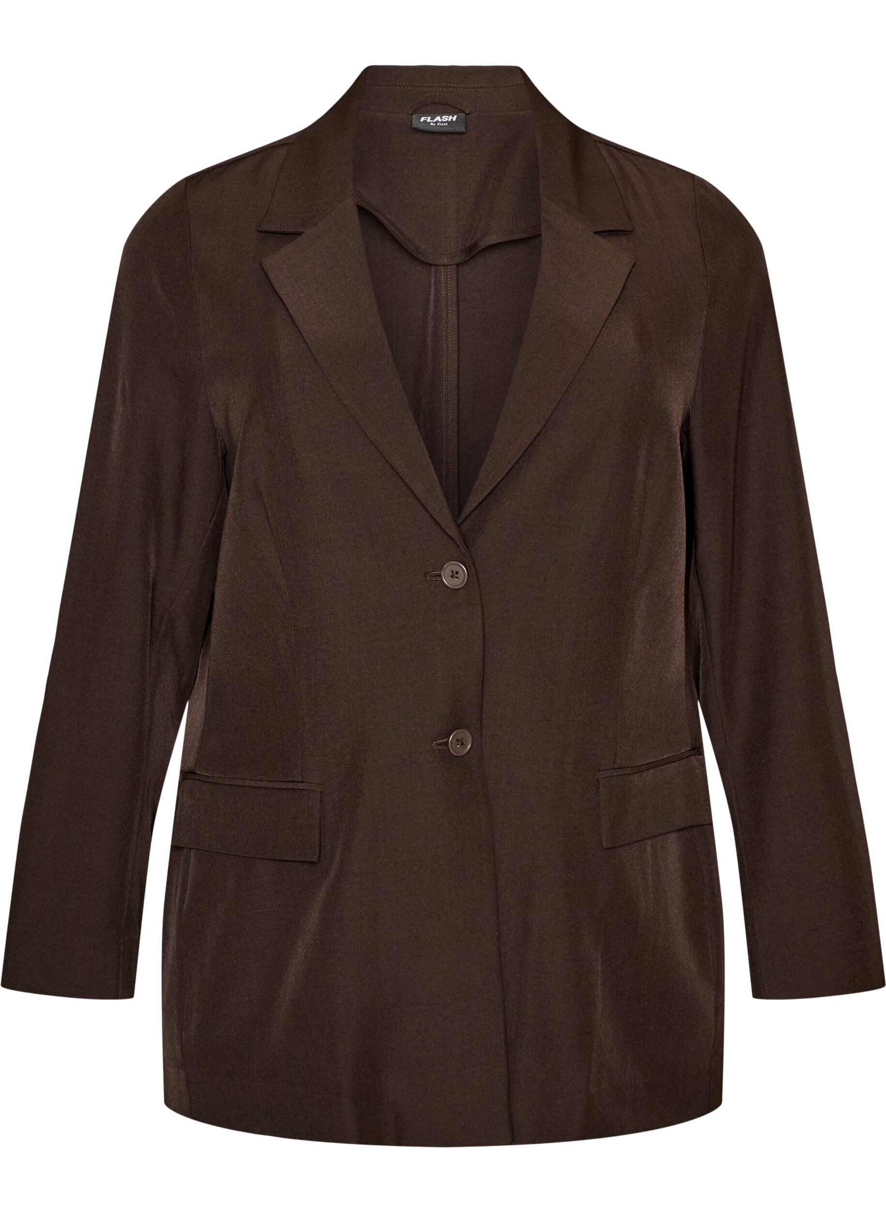 FLASH - Blazer med lommer og splitter