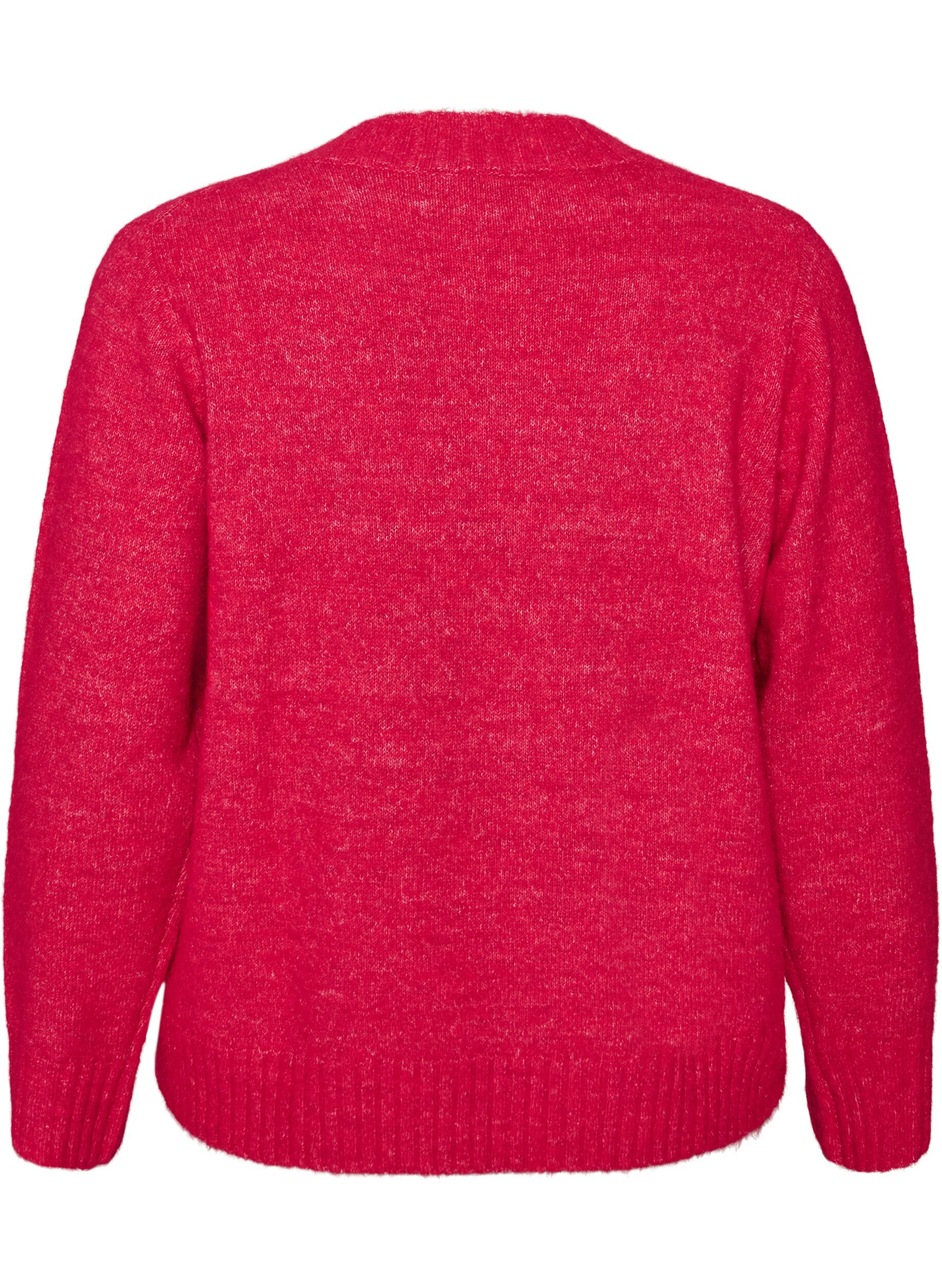 ZizziGenser med V-hals, Rosa, Packshot image number 1