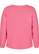 Strikket bluse med v-hals og lange ermer, Bubblegum Wh. Mel., Packshot image number 1