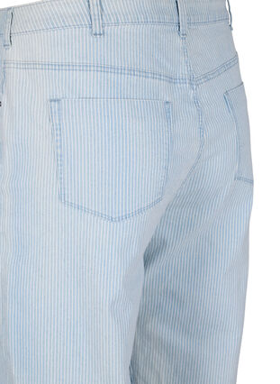 Straight jeans med ankellengde, Light Blue Stripe, Packshot image number 3