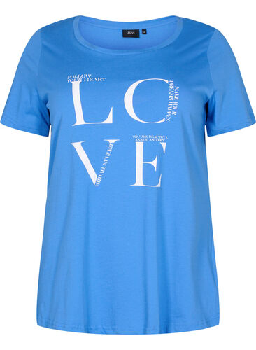 Kortermet T-skjorte i bomull med trykk, Regatta LOVE, Packshot image number 0