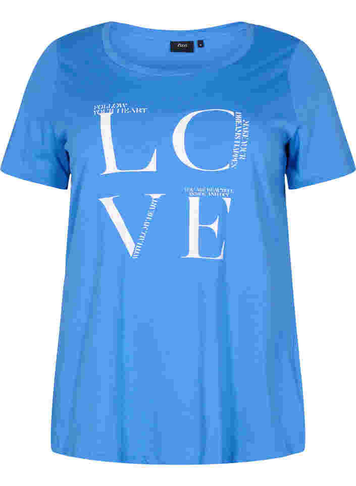 Kortermet T-skjorte i bomull med trykk, Regatta LOVE, Packshot image number 0