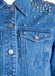 Denimjakke med rhinesteiner, Blå, Packshot image number 2