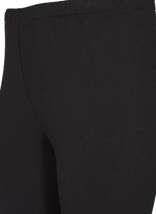 Zizzi Leggings i bomull med fôr, Svart, Packshot image number 3