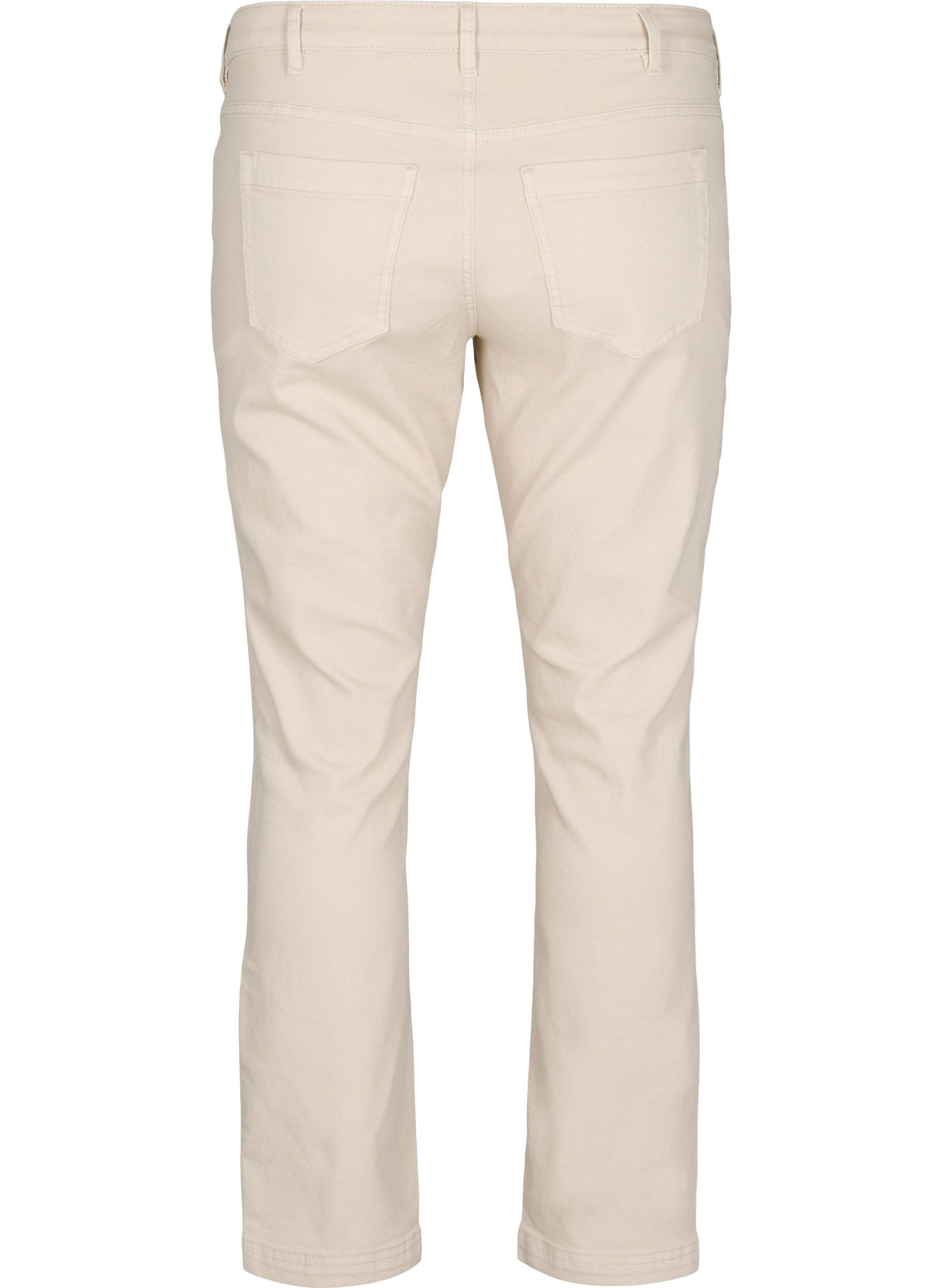 Zizzi Slim fit Emily-jeans med regular waist, Beige, Packshot image number 1