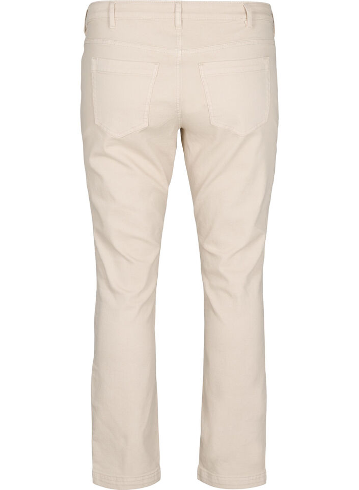Slim fit Emily-jeans med regular waist, Beige, Packshot image number 1