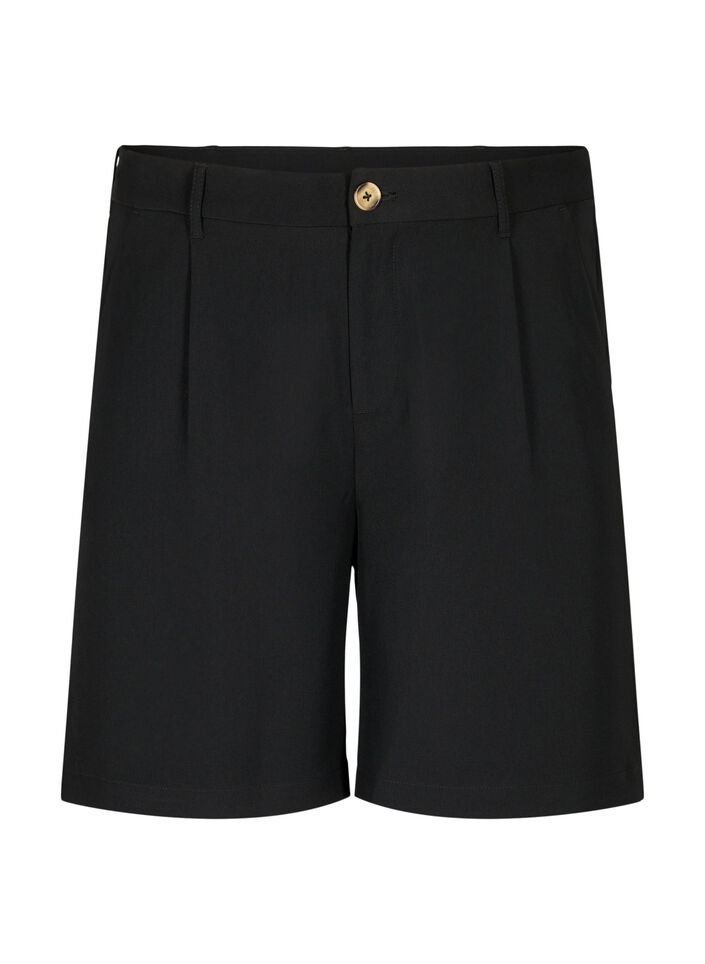Bermudashorts med høy midje, Black, Packshot image number 0