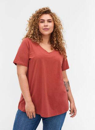 Basis t-skjorte, Marsala, Model image number 0