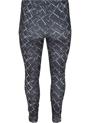 Lange leggings med mønster, Grey Graphic AOP, Packshot image number 1
