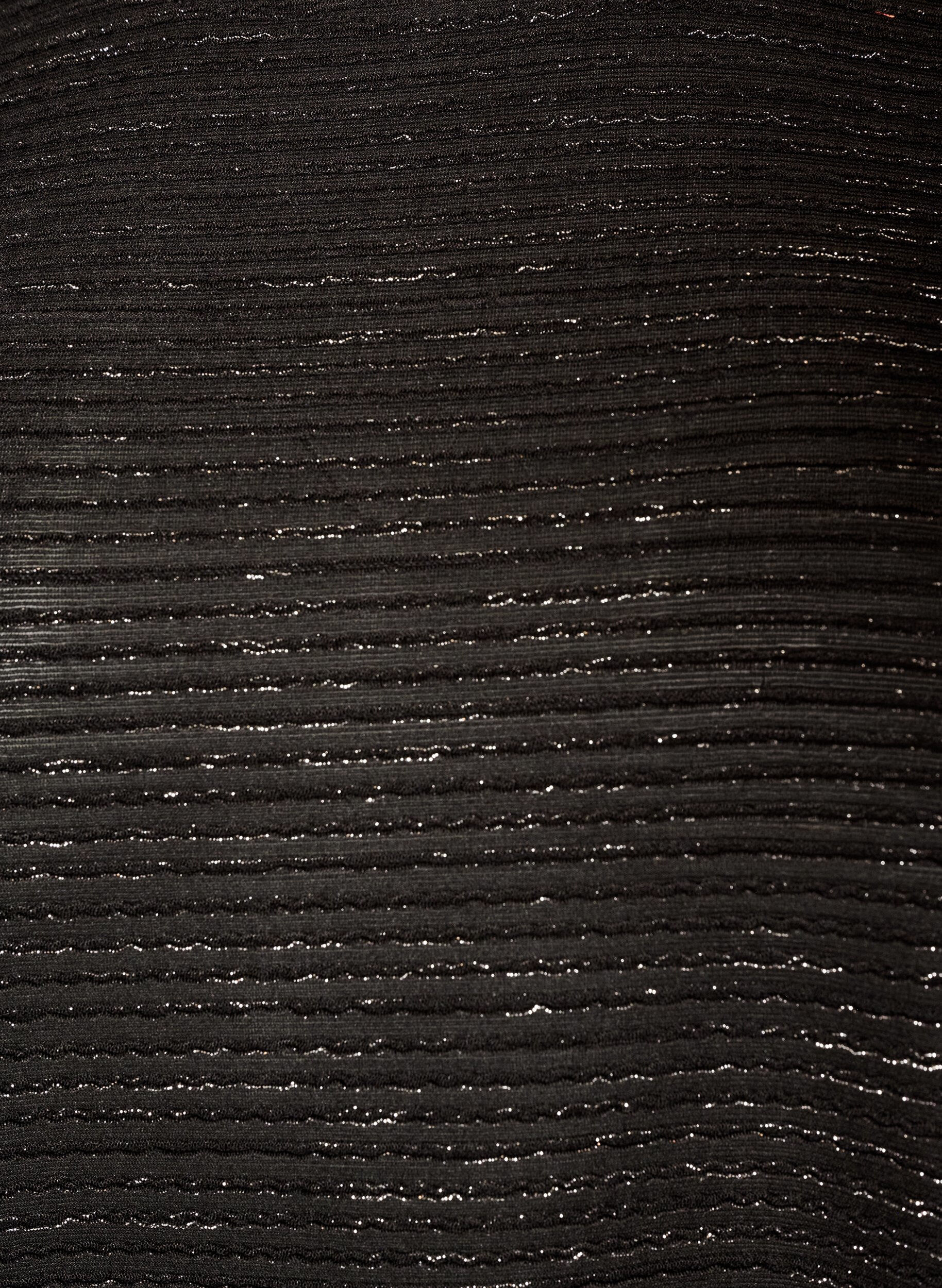 ZizziBluse med tekstur og glitter, Svart, Packshot image number 2