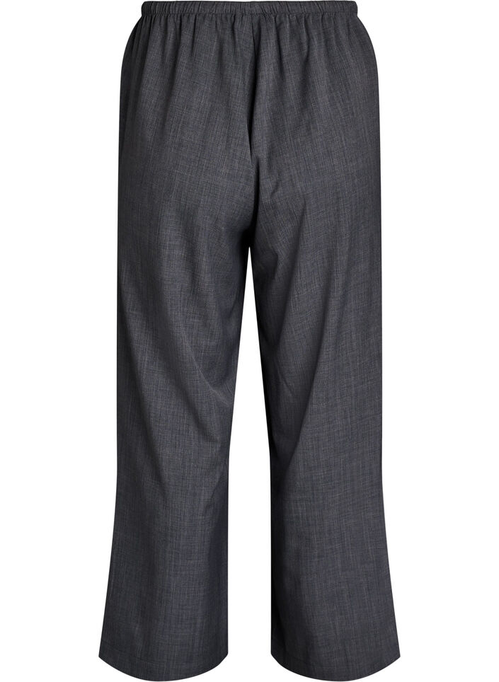 Bukse med h&oslash;y midje og vide ben, Gr&aring;, Packshot image number 1