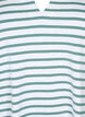 T-skjorte i bomull med striper og v-hals, B.White/SeaP.Stripes, Packshot image number 2