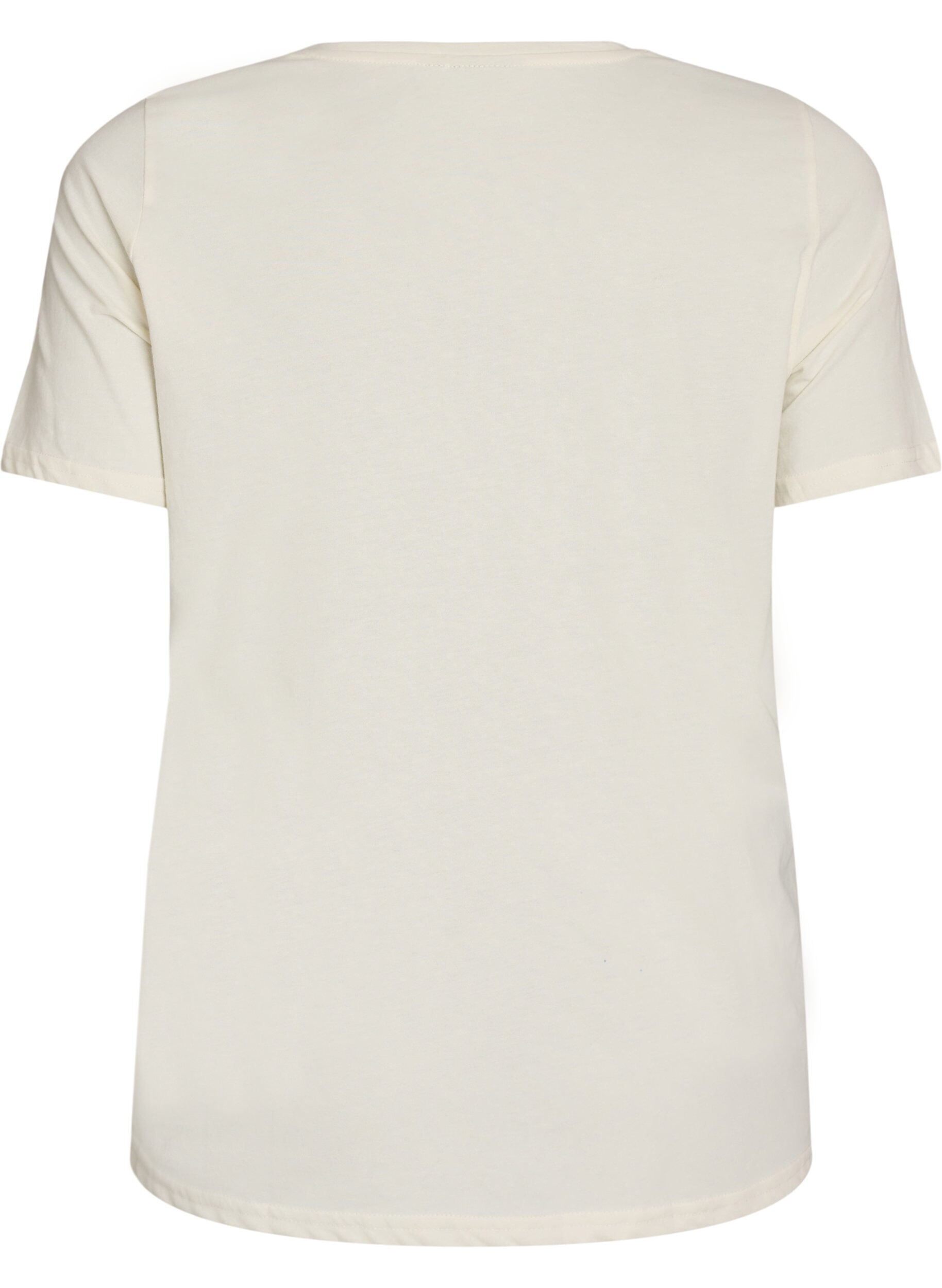 ZizziT-skjorte med trykk, Hvit, Packshot image number 1