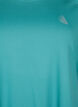 Kortermet trenings T-skjorte med rund hals, Green-Blue Slate, Packshot image number 2