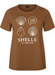 Bomulls-T-skjorte med trykk, Brun, Packshot image number 0