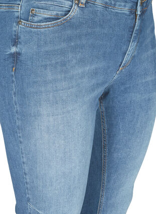 Sanna jeans med splitt ved foten, Dark blue denim, Packshot image number 2