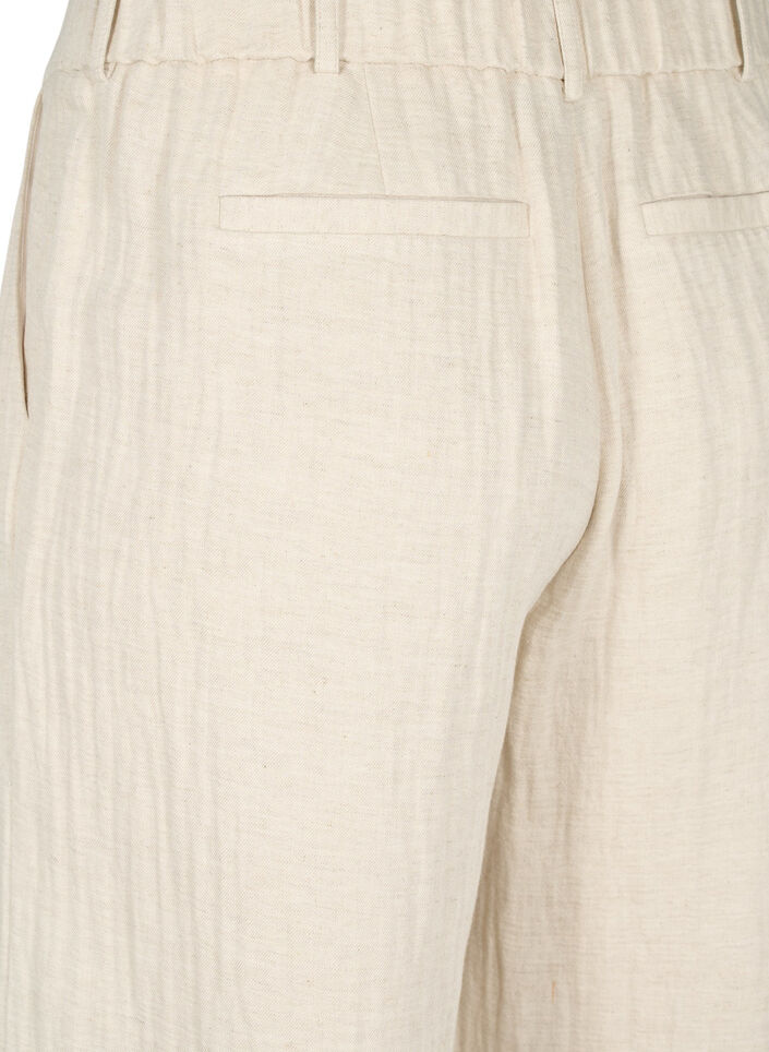 Dressbukse i linblandet kvalitet, Rainy Day, Packshot image number 3