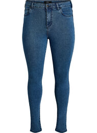 Amy jeans med h&oslash;y midje og ekstra smal passform, Bl&aring;