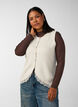 Strikkevest med blondekant, Vanilje, Model image number 0