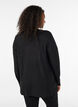 &Aring;pen cardigan i teksturert jersey, Svart, Model image number 2