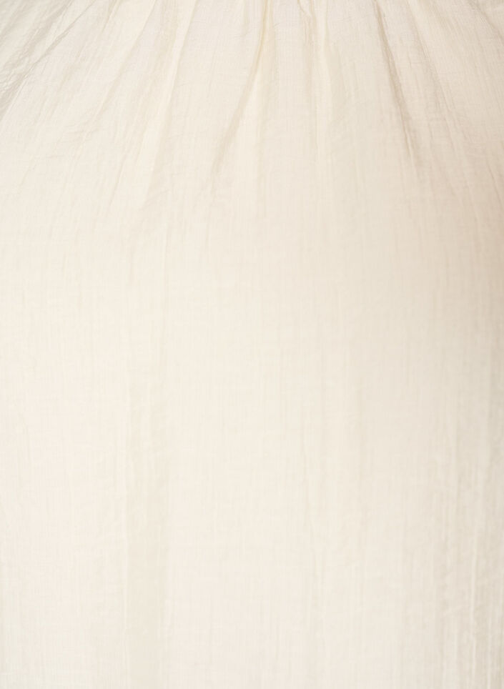 Bluse med rysjer og ballongfasong, Vanilje, Packshot image number 2
