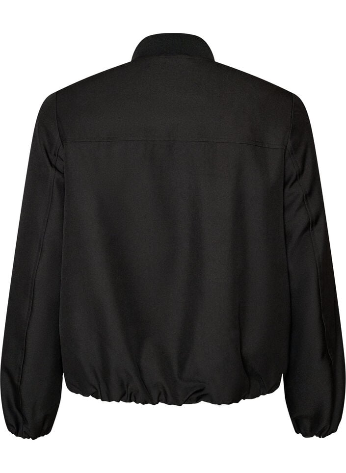 Lett jakke med ballongsilhuett, Svart, Packshot image number 1