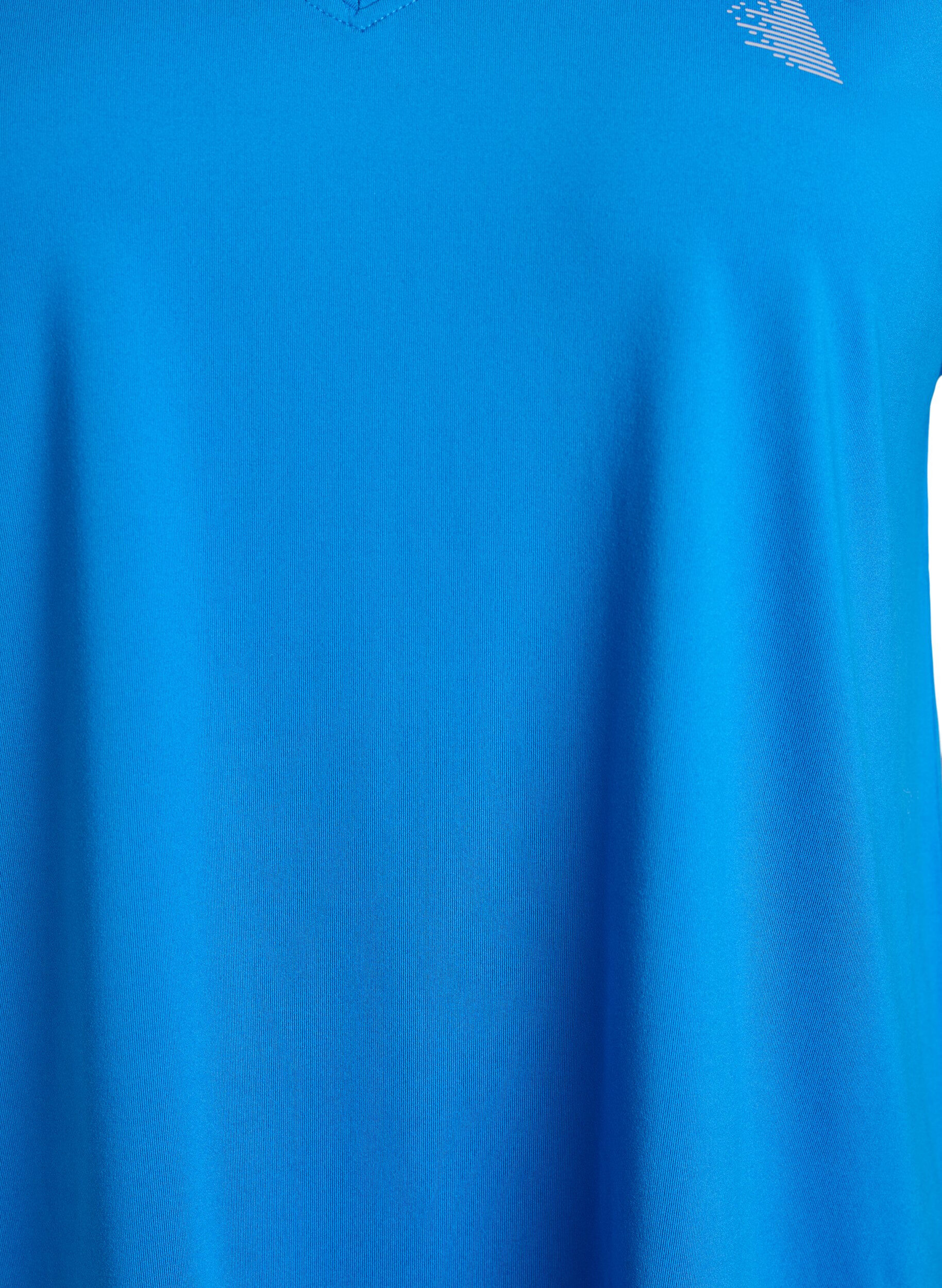 Zizzi L&oslash;stsittende trenings-t-skjorte med v-hals, Bl&aring;, Packshot image number 2