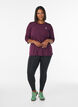Treningsbluse med 3/4-ermer, Lilla, Model image number 1