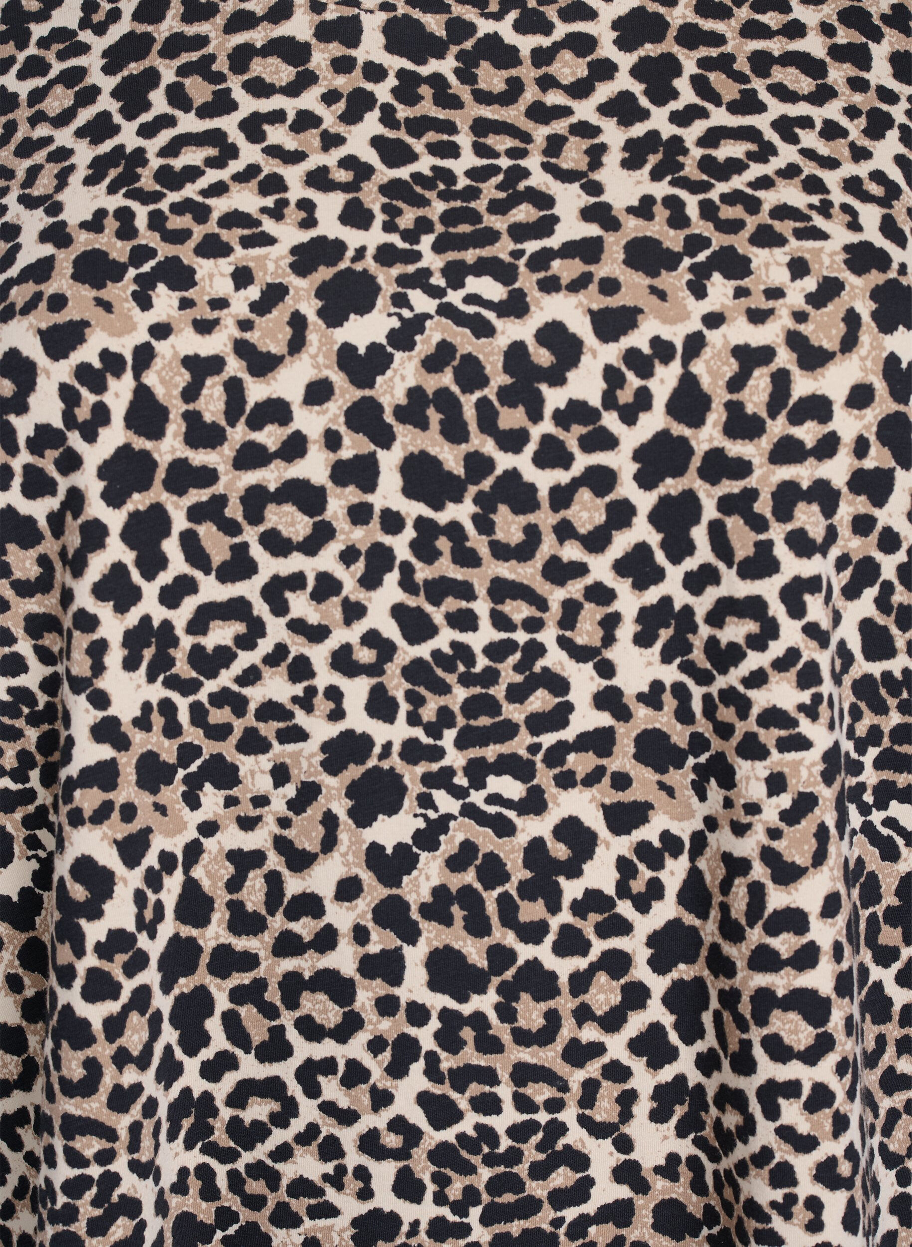 Zizzi T-skjorte med rund hals og heldekkende trykk, Brun, Packshot image number 2