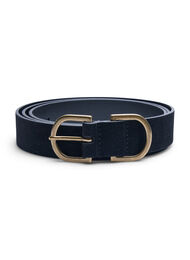 Belte med gullfarget spenne i skinnmiks, Black