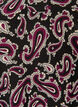 Kort A-linjet jerseykjole med heldekkende print, M&oslash;rk Bordeaux, Packshot image number 2