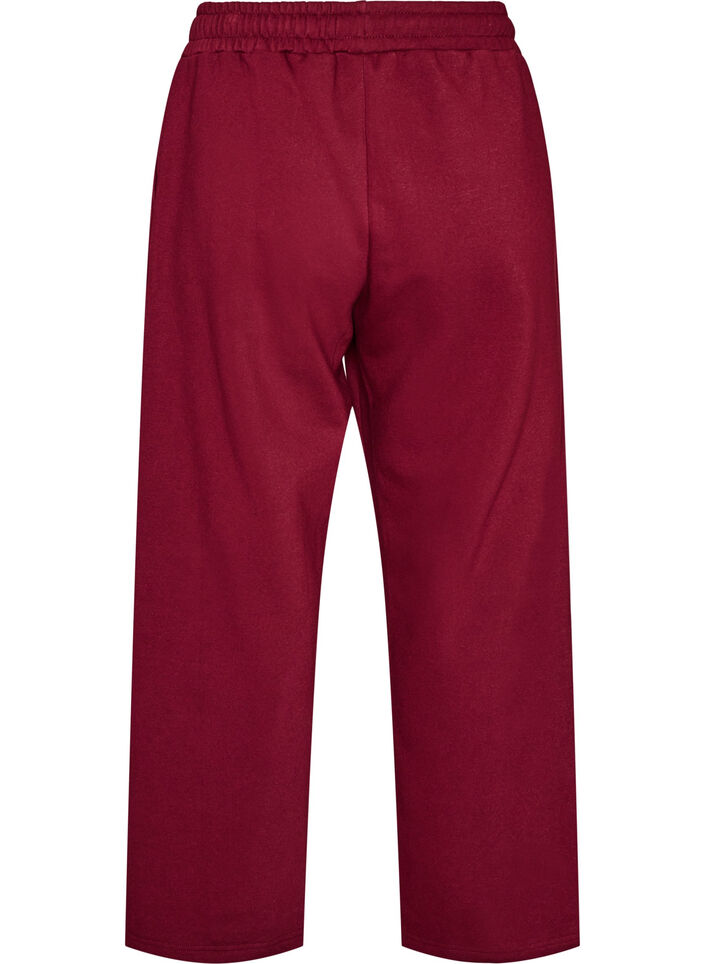 Joggebukser med lommer, R&oslash;d, Packshot image number 1